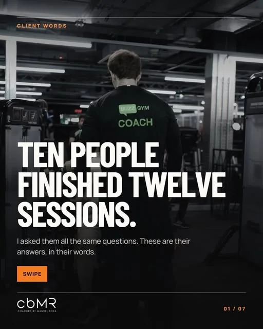 Post: Ten people finished twelve sessions.
