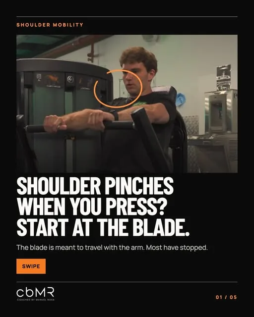 Post: Shoulder pinches when you press? Start at the blade.