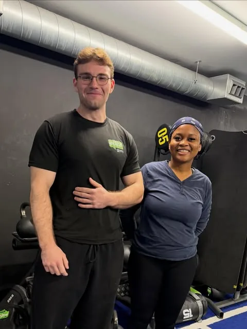 Post: a client and coach together after a session at BuzzGym Harrow