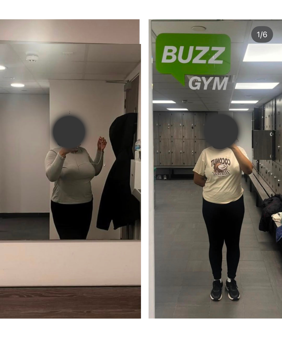 Client before and after showing steady change from consistent training